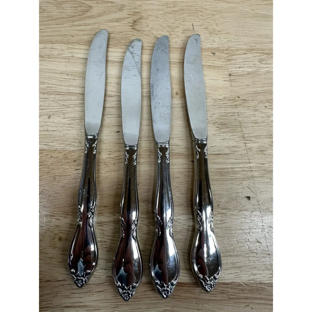 Oneida Chatelaine Set of 4 Dinner Knives Stainless Flatware